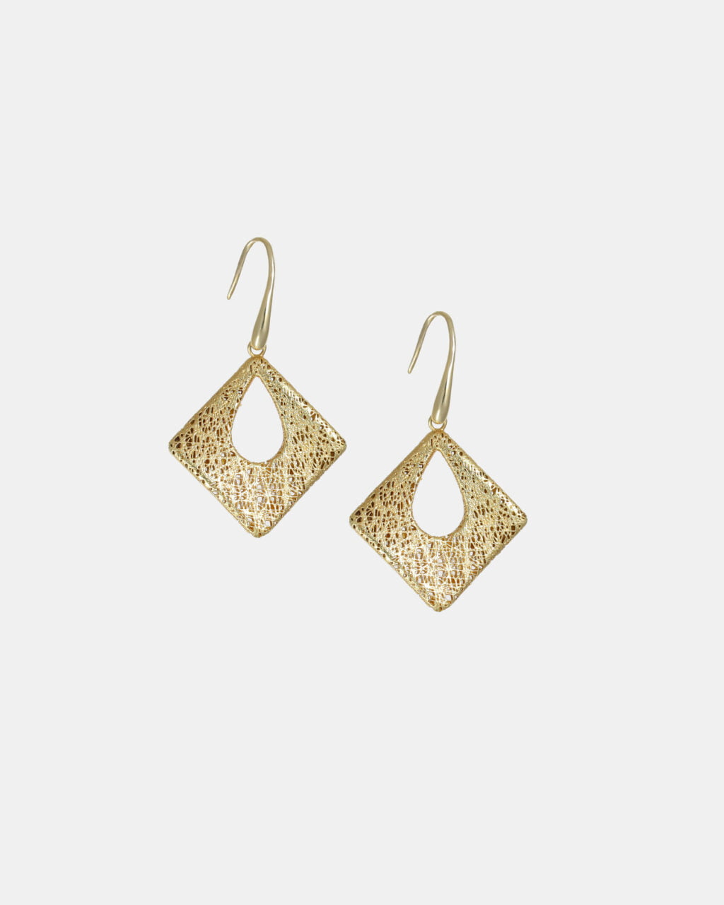 Drop- Earrings -18K- solid -gold-TJOAN -Jewelry